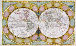 Un nuevo y correcto mapa del mundo, 1770-97